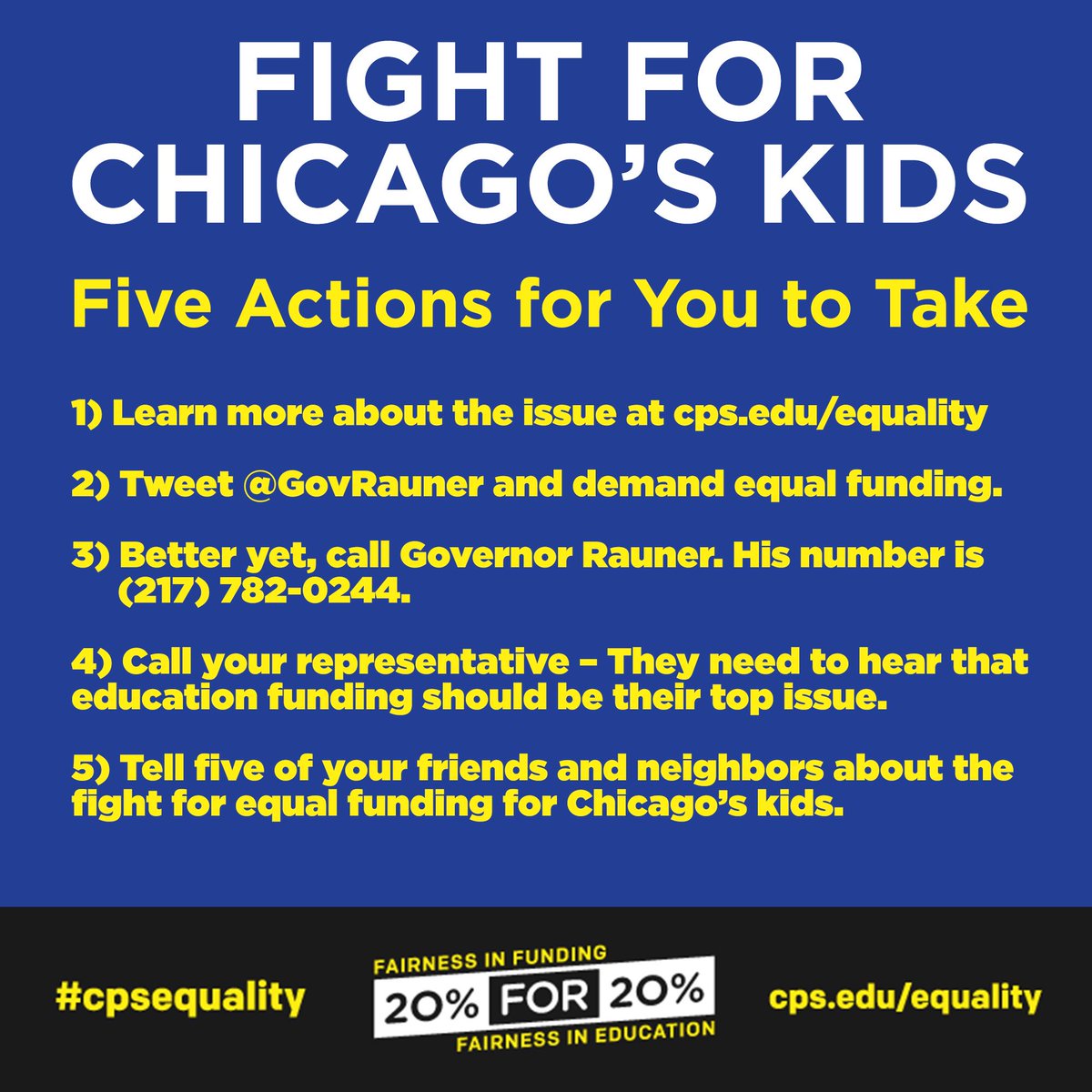 ChiPubSchools's tweet image. Chicago children deserve equal funding for their education. Here's how you can help fight for #cpsequality