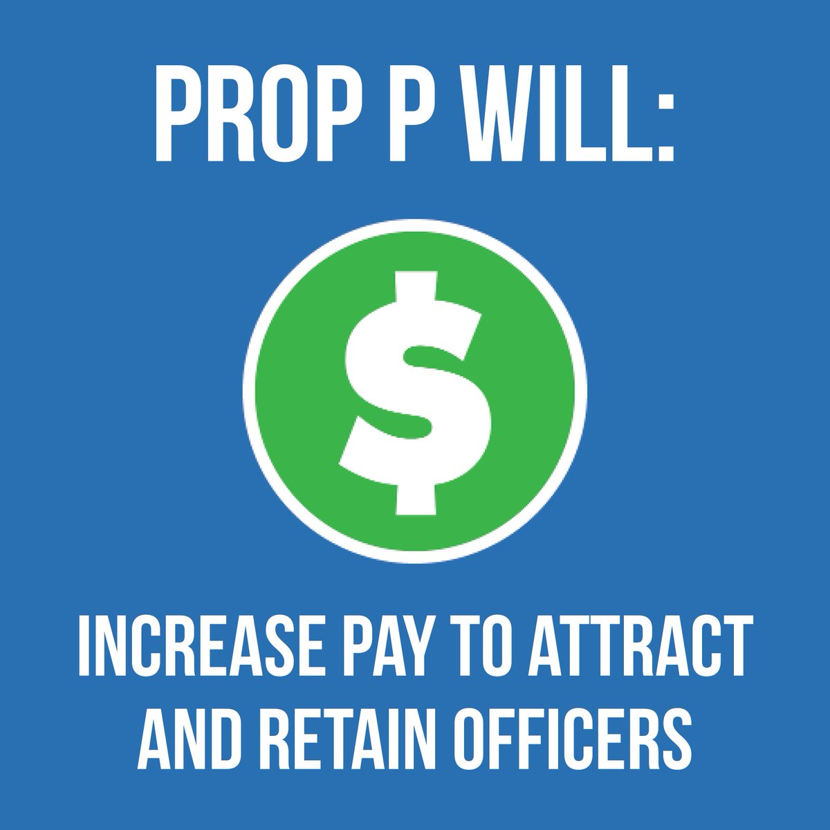 Voting YES on Prop P will provide law enforcement with the resources necessary to protect themselves &amp; residents across the county. #YesOnP