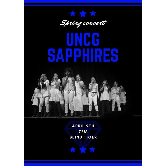 UNCGSapphires's tweet photo. Don't forget to come out, it's only 1 week away! https://t.co/SGn0pt4RCH