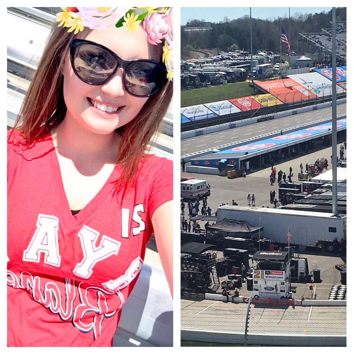 emilygrace12_18's tweet photo. Got to the seat, & look who's in front of me! #TurnFour #STP500 #NASCAR https://t.co/BU8W7ArDUI