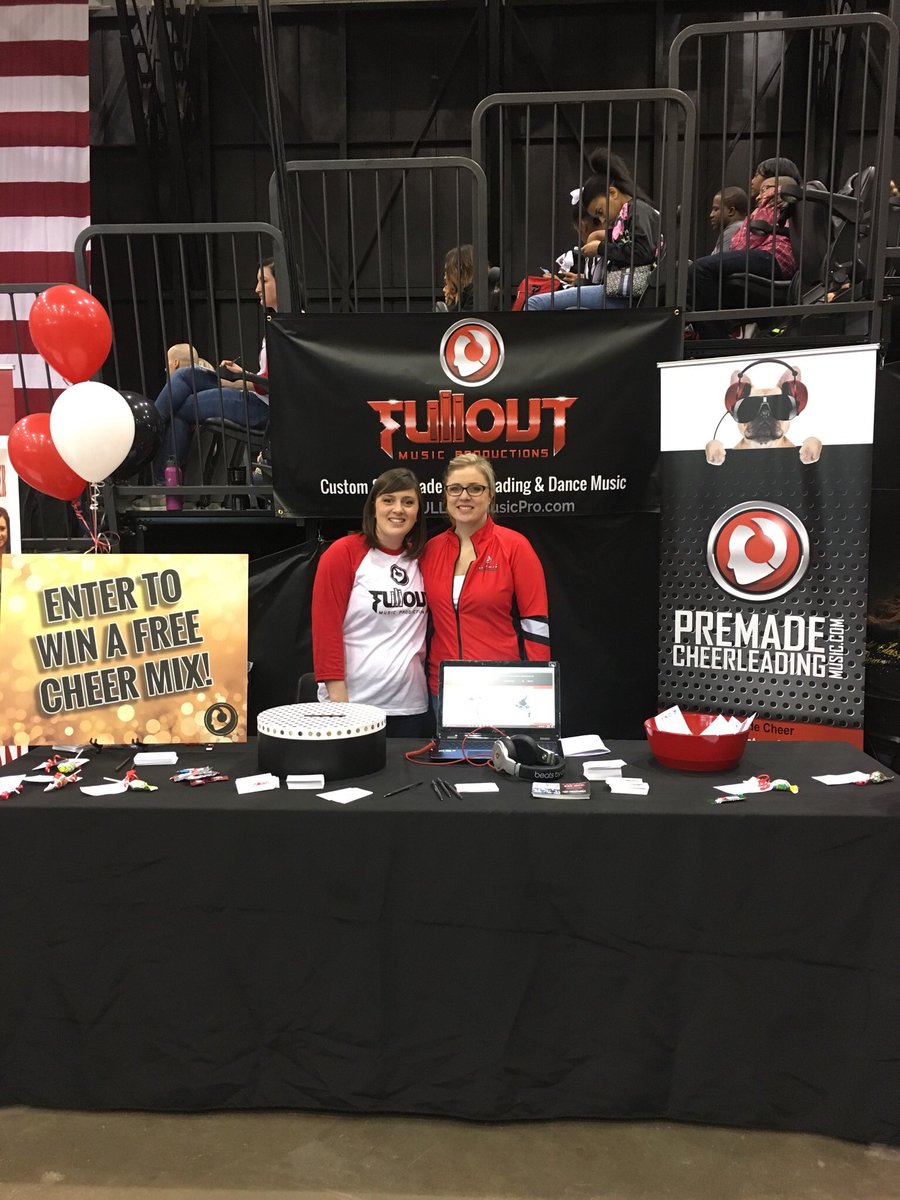 FULLOUTMusicPro's tweet photo. Win a FREE MIX today at the FULL OUT booth! Don't miss usโค๏ธ๐ง #uscheerproductions #fulloutmusicpro https://t.co/iOZlucpu5R
