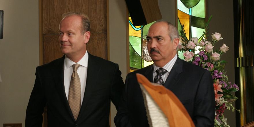 Medium_CBS's tweet image. In the @Medium_CBS episode "Death Takes a Policy," which deadly character did @KelseyGrammer play?