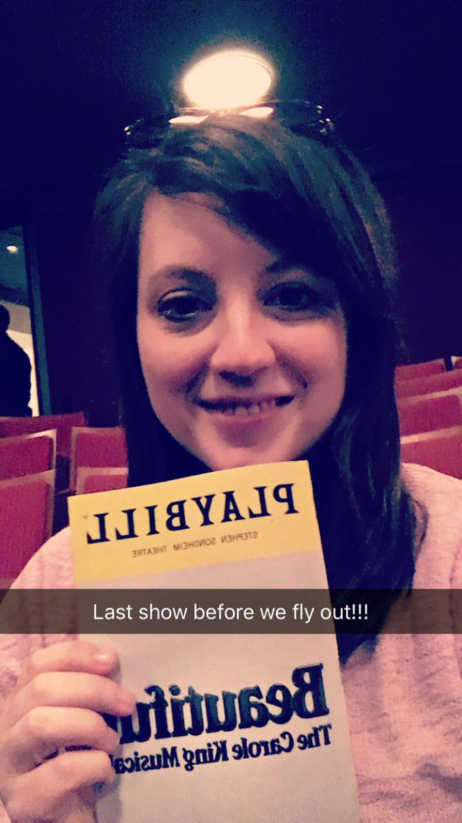 NPHSMcGovern's tweet photo. Seeing Beautiful at the Stephen Sondheim Theatre. Excited for the music of Carole King! #filternecessary https://t.co/ZRVkX93Z3Z