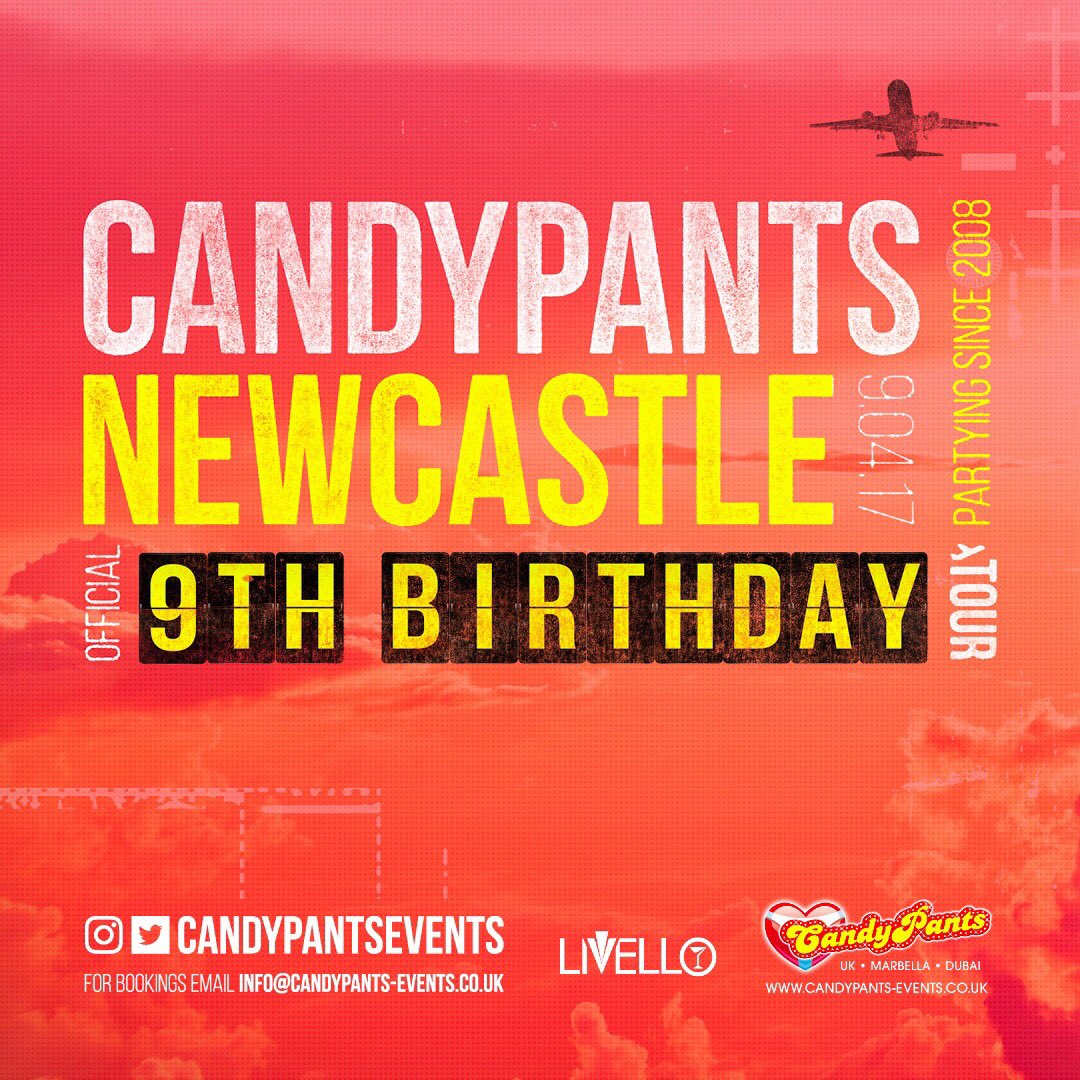 candypantsevent's tweet photo. 1 week today we return to #Newcastle @BarLivello for the 6th stop on our 9th Birthday Tour #09.04.17 #BookMondayOff #Toon #Tables #PreBook 🎉 https://t.co/44k9VyGTuf