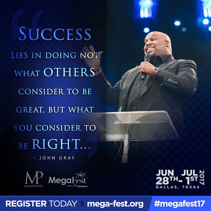 Meet Pastor John Gray World at #MPConf17! Register now at bit.ly/MegaFest17 

#MegaFest17 #WTAL2017 #BishopJakes