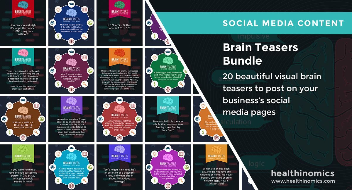 healthinomics's tweet photo. #Socialmedia content for #health #wellness and #fitness professionals - #brainteasters - https://t.co/vpFCOhwxhF https://t.co/mJAYYe8j2y