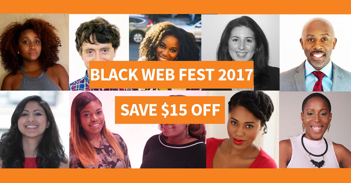 BlackWebFest's tweet photo. Save $15 off on passes to the #BlackWebFest with discount code: CC-BWF at https://t.co/yTqywEyL7g #contentcreators #event #blackmediamakers https://t.co/eAlJxagjuI