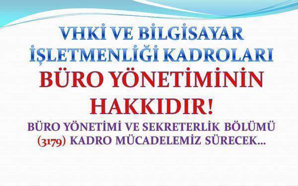 Sayın Rektörüm
#3179BüroYönetimiKadroBekliyor 
@profcelebi