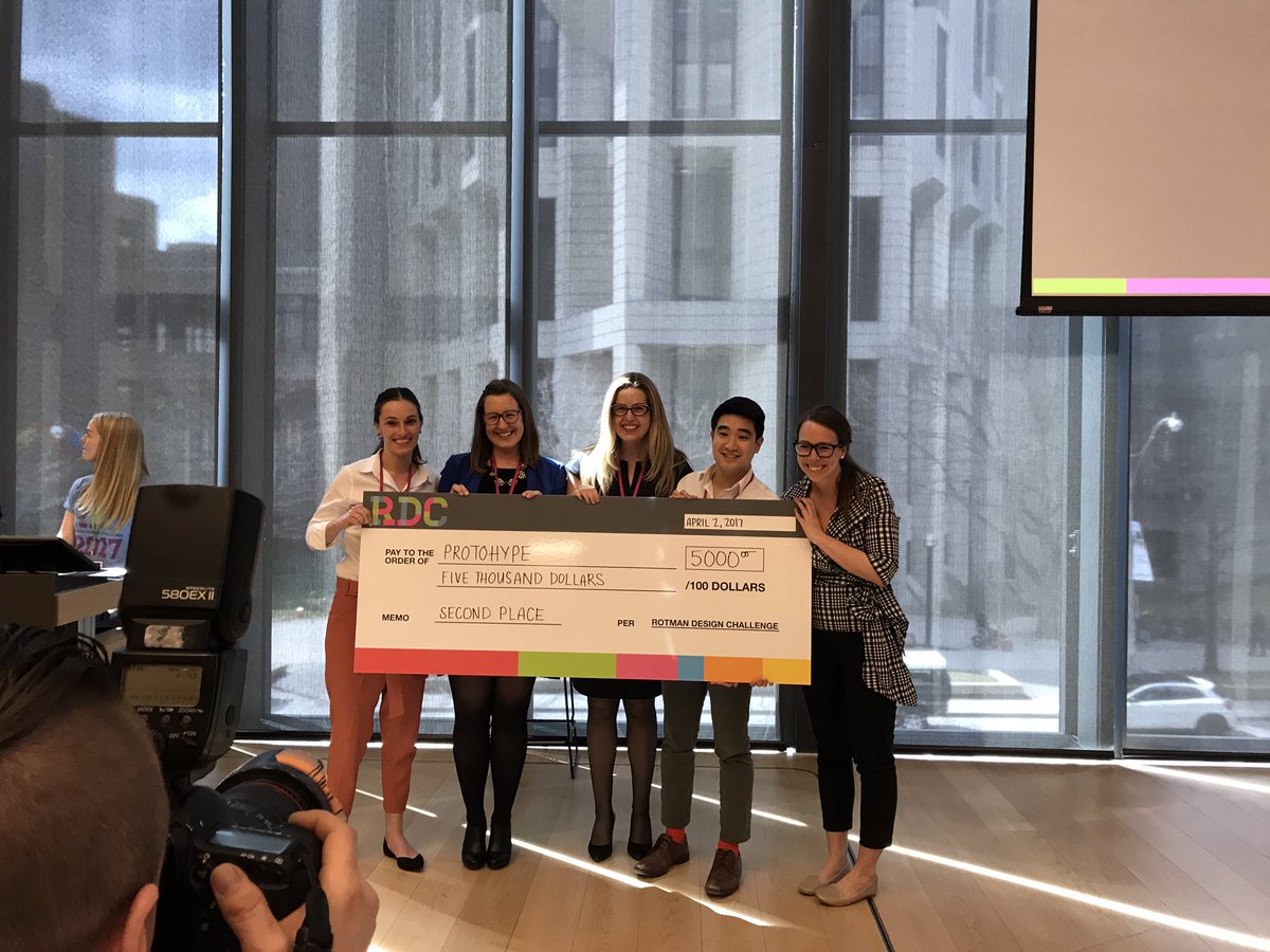 RotmanDsgnWrks's tweet photo. 2nd place - Rotman Design Challenge "Team Protohype" - congratulations! #innovation #businessdesign #designthinking #designchallenge #rotman https://t.co/fWgWDDdzQA