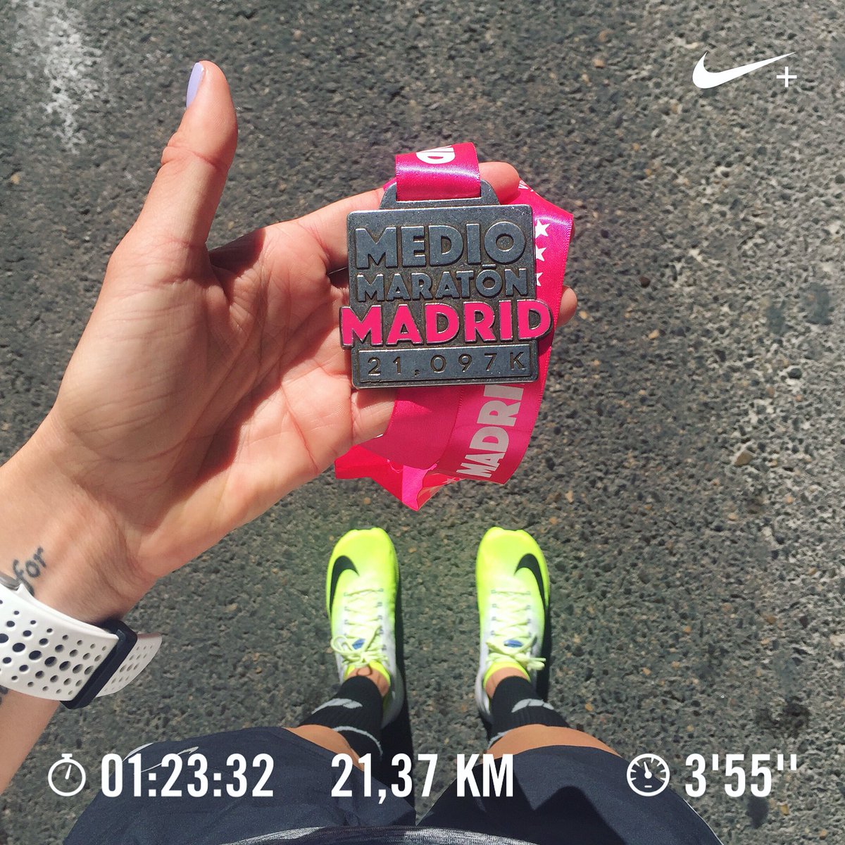 runloloco's tweet photo. New personal best. Best way to end the weekend π€ congrats to everyone that crossed the finishline today! #runloloco @NikeRunning #nrcmad https://t.co/CnGngxqTFk
