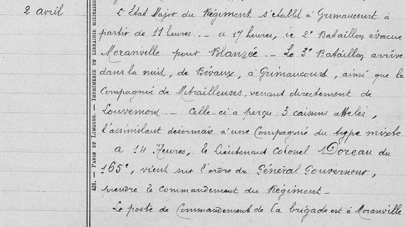 fthms78's tweet photo. @GastonMAS1418 La 8ème Cie du #164RI fait donc partie du 2ème Bataillon #1GM #WW1 https://t.co/rRFaD7N71a