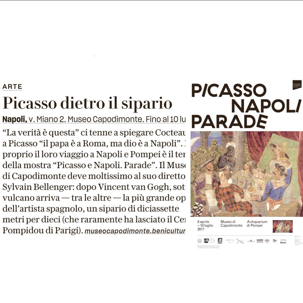 artdielle's tweet photo. "La verità è questa: il Papa è a Roma ma Dio è a Napoli"
#Cocteau
Dal 8/3 #PICASSOPARADE al @Capodimonte_mus Sylvain Bellenger @Dodachicago https://t.co/53TNRRX9dy