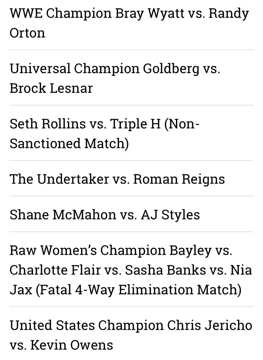 Mediotiempo On Twitter Wrestlemania Main Event Wyatt Vs Orton 13 Luchas Kickoff 4pm Cartelera En Orden Descendente Https T Co Urtlo2wsxi Https T Co Zc8zrdj3un