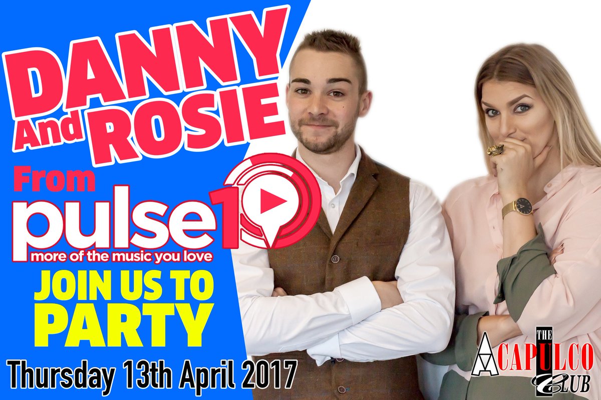 acapulcohalifax's tweet photo. Thursday 13th April we are joined by Danny+ Rosie from @Pulse1Radio @DannyMyloShow @DannyMylo @RosieMadison #75pdrinks 🍺🍾🍸 https://t.co/zEk9VgsKET