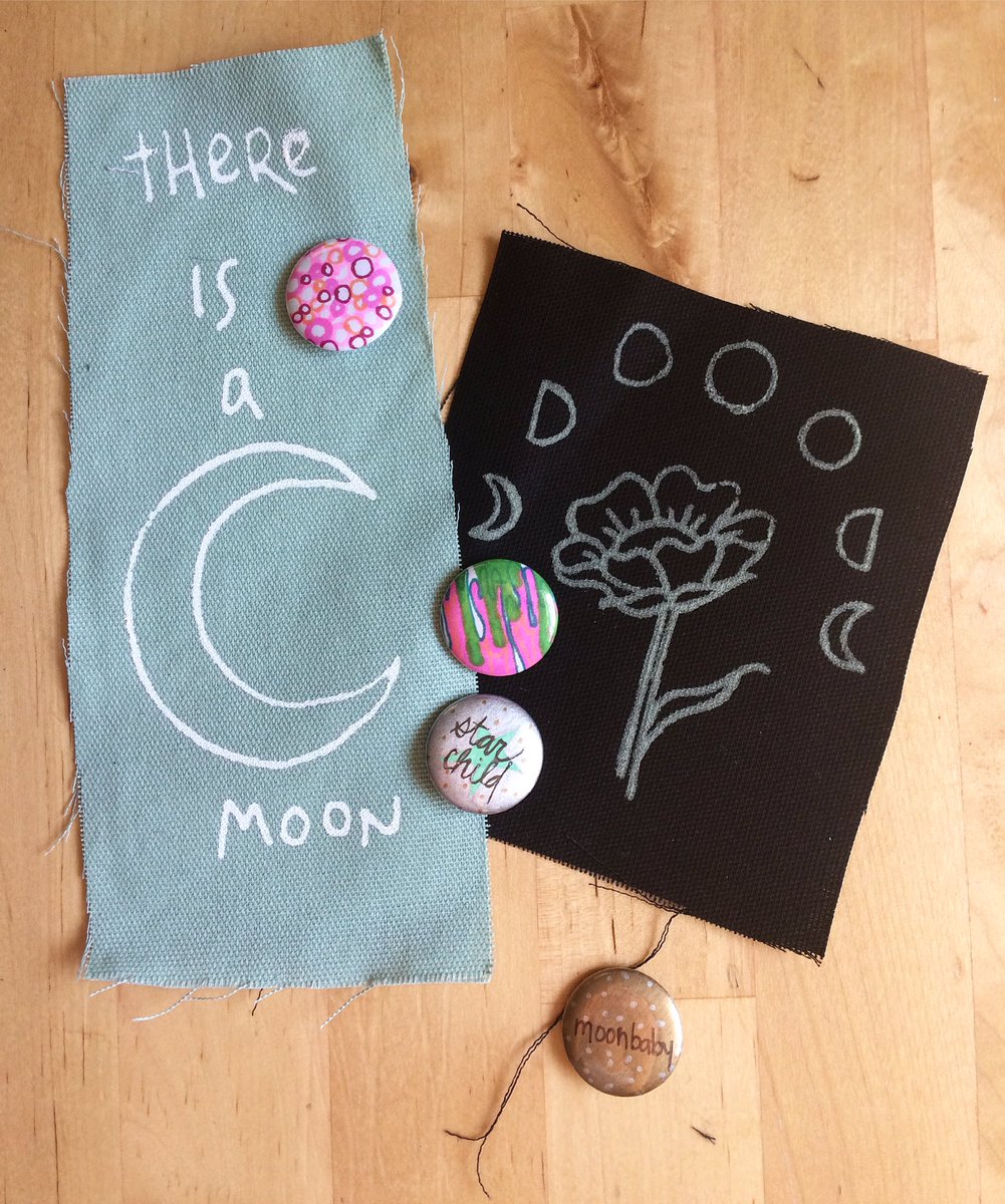 Now - April 9, if you buy a There Is A Moon CD through my website I'll include a pin and patch for free! ✨🌙📬✨🖤🌼✨scarlettdeeringmusic.com