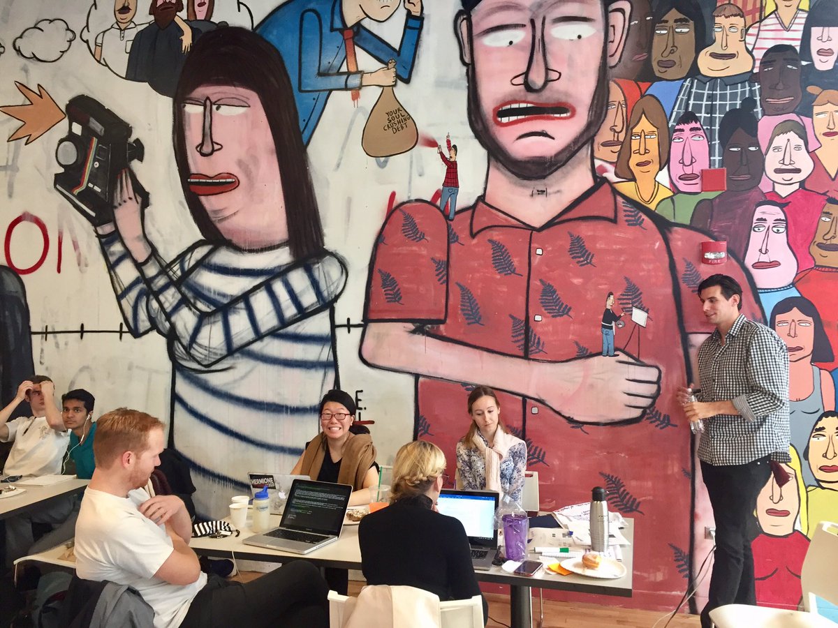 Our Executive Director and Editor-in-Chief coaching entrepreneurs at <a href="/SWChicago/">Startup Weekend</a> today! #Mentorship #StartupLife