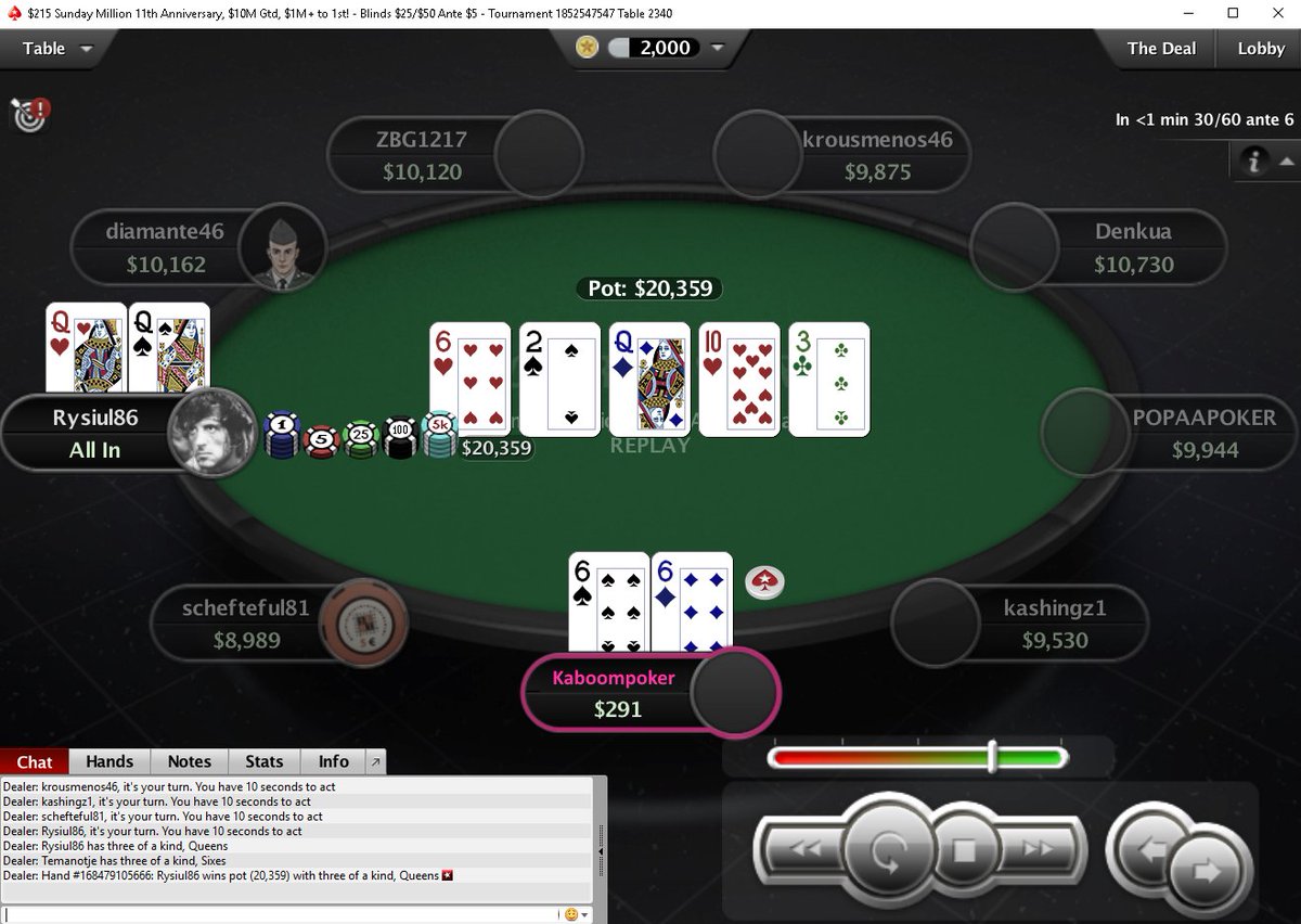 KaboomPoker1's tweet photo. A very short lived Sunday Million... https://t.co/19i41UPrmu and now for the main event PSC Macau! #unluncky #setoverset @PokerStarsMacau https://t.co/MaeveHM8ZA