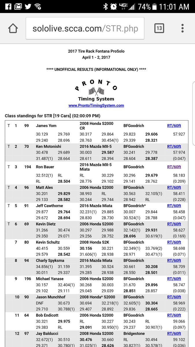 Bauerspeed's tweet photo. Made it up to 3rd place in this tough STR class.  I had some weird stumble happening on my clutch drops that cost me time, so I feel good. https://t.co/VAW4GCcNP3