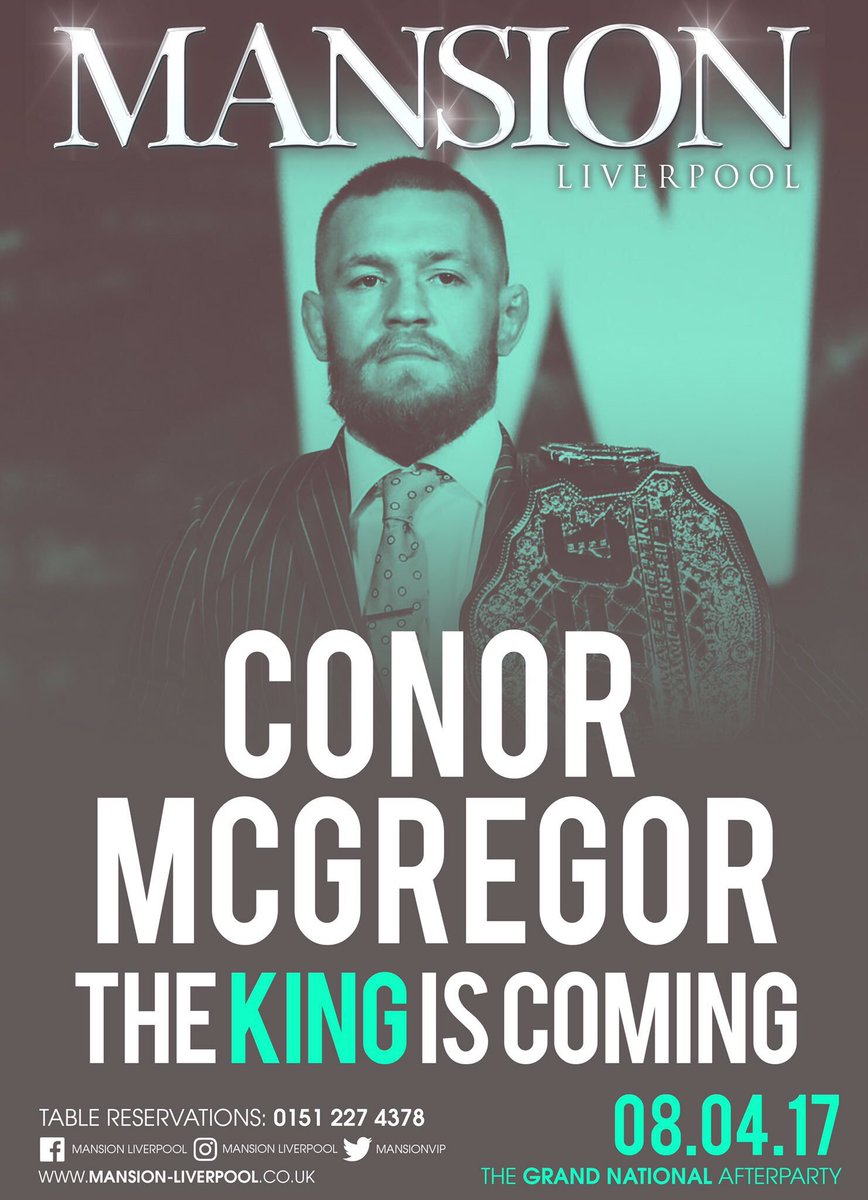 MansionLiv's tweet photo. ⭐️Competition Time⭐️

Win 2 FREE Tickets For
@TheNotoriousMMA This
Saturday At Mansion 🙊🇮🇪🎉

RT &amp; Like This Post...Easy👌🏻

#mansionmcgregor https://t.co/F1Fv15eeNX