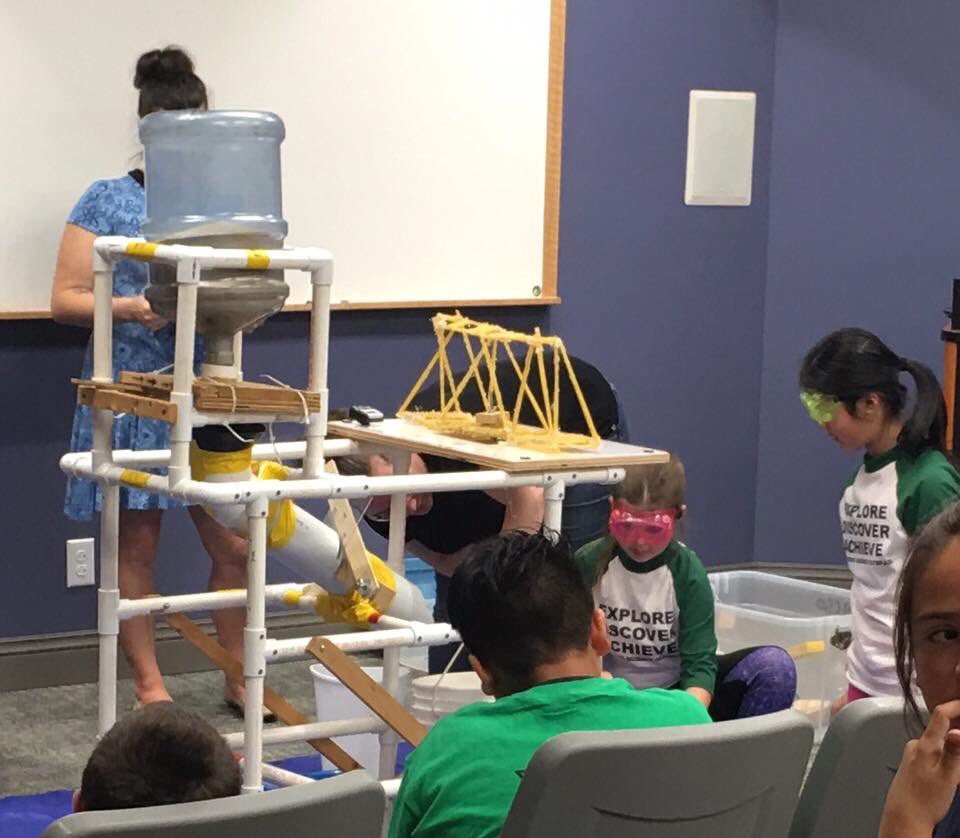 MsLauraWilliams's tweet photo. So proud of these @EMYoderElem scientists and all of their hard work on their #pastabridge. Great job, ladies! #scienceolympiad https://t.co/fiNyOabq3N