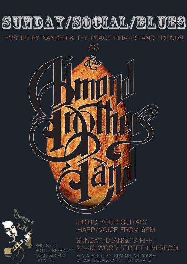 DjangosRiff's tweet photo. Jam sesh from 9 tonight at our Sunday Social 🎸🎤 Bring your guitar, your best moves and your #SundayFunday thirst 💃 https://t.co/WQ3ETUQtV2