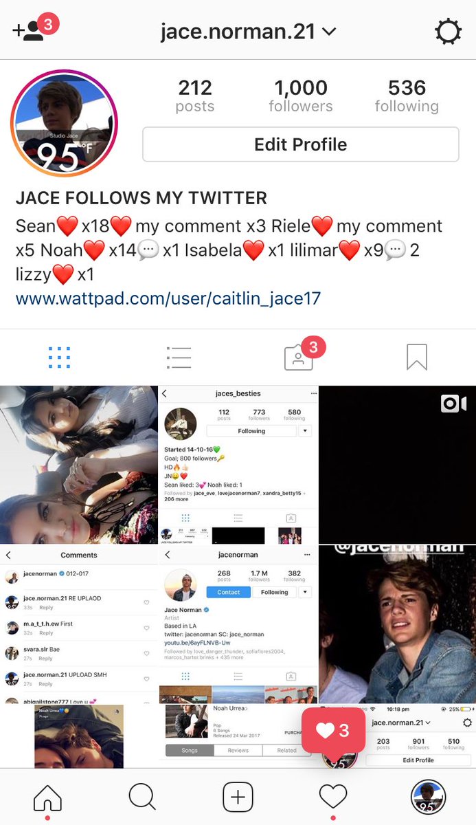 jaitlin on twitter i hit one thousand follower on instagram im so shook tysm - jace norman instagram followers