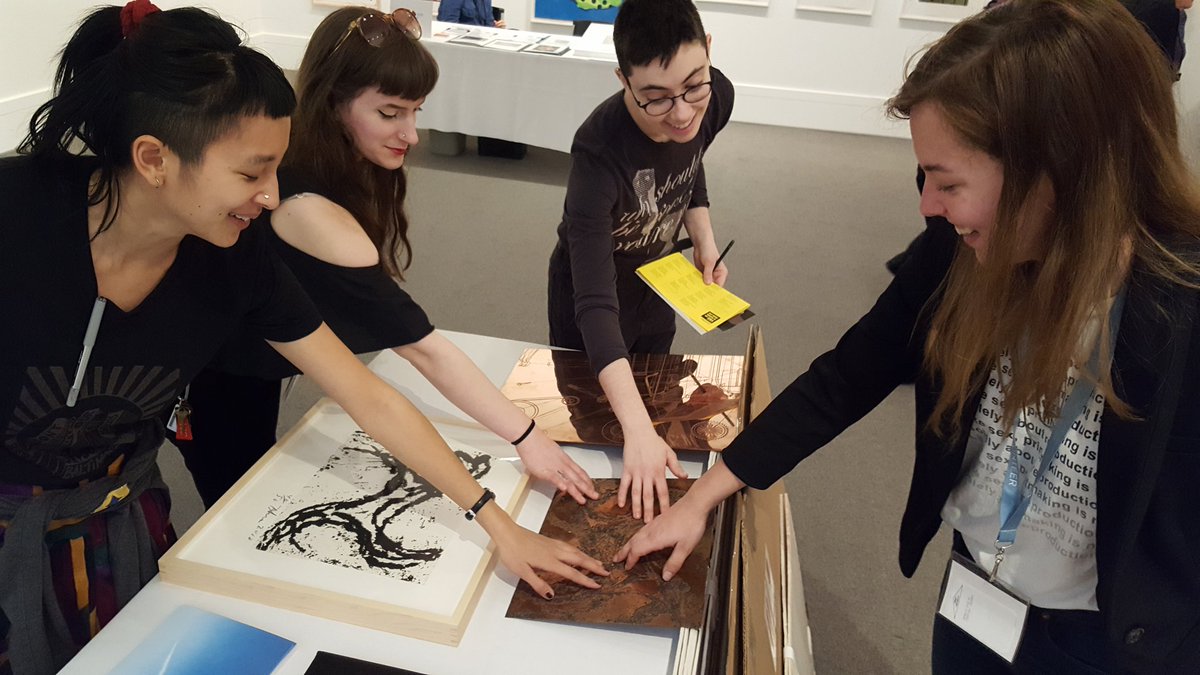 Richard Serra's etched copper plate for "Junction" is a big hit with <a href="/MICAPrintmaking/">MICA Printmaking</a> students at this year's <a href="/artbma/">Baltimore Museum of Art</a> #PrintFair