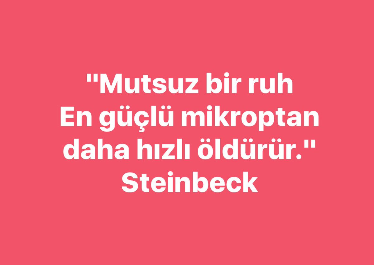 SerkanEKMEN's tweet photo. "Mutsuz bir ruh,
En güçlü mikroptan daha hızlı öldürür."
#Steinbeck 

@Oku_Dusun @Akademizci https://t.co/Y30Ecapsiz