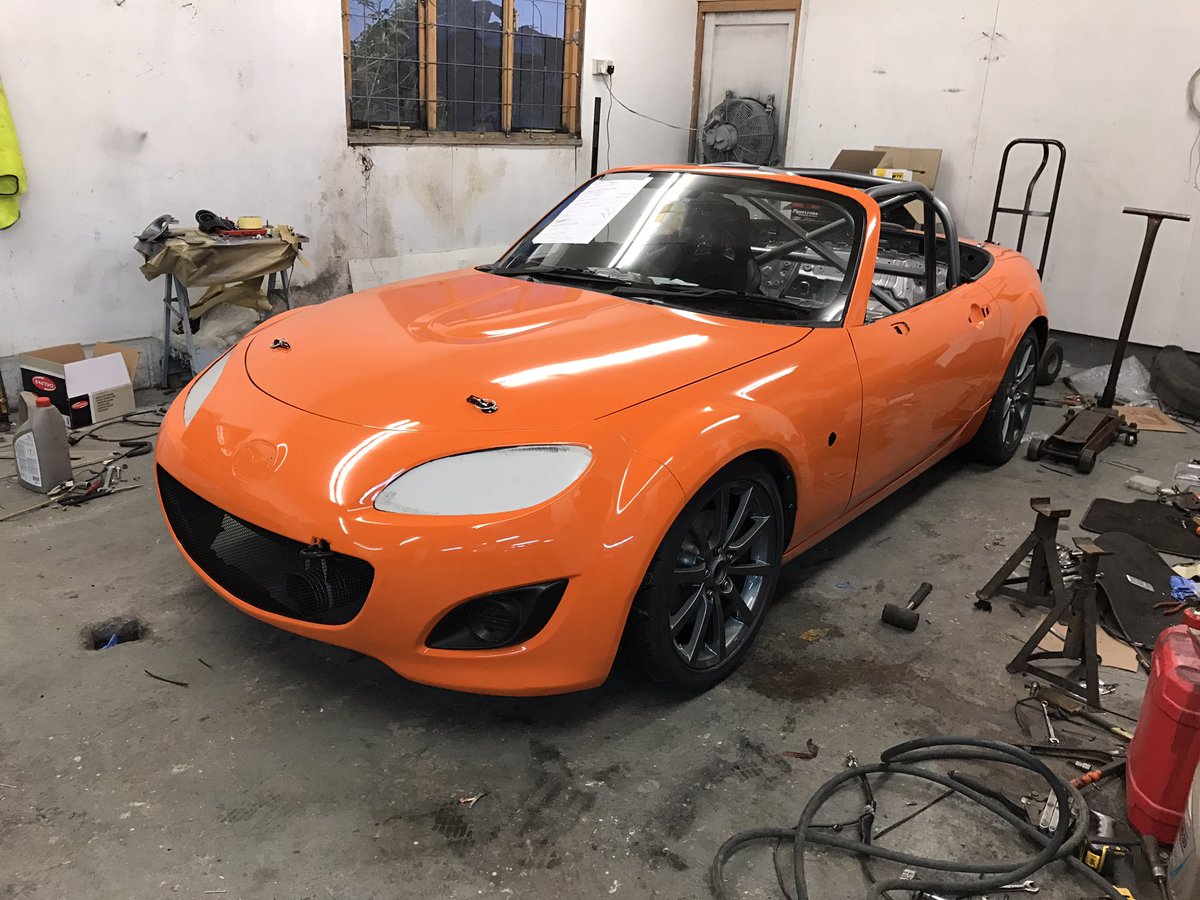 AidanHills8's tweet photo. Long day in the workshop today, but the car is coming together nicely, nearly ready for racing next weekend at Brands!! @MX5SuperCup #AH80 https://t.co/lVzKU4gZ0J