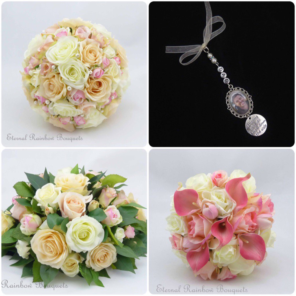 Some of our recent creations eternalrainbow.co.uk #weddingflowers #broochbouquets