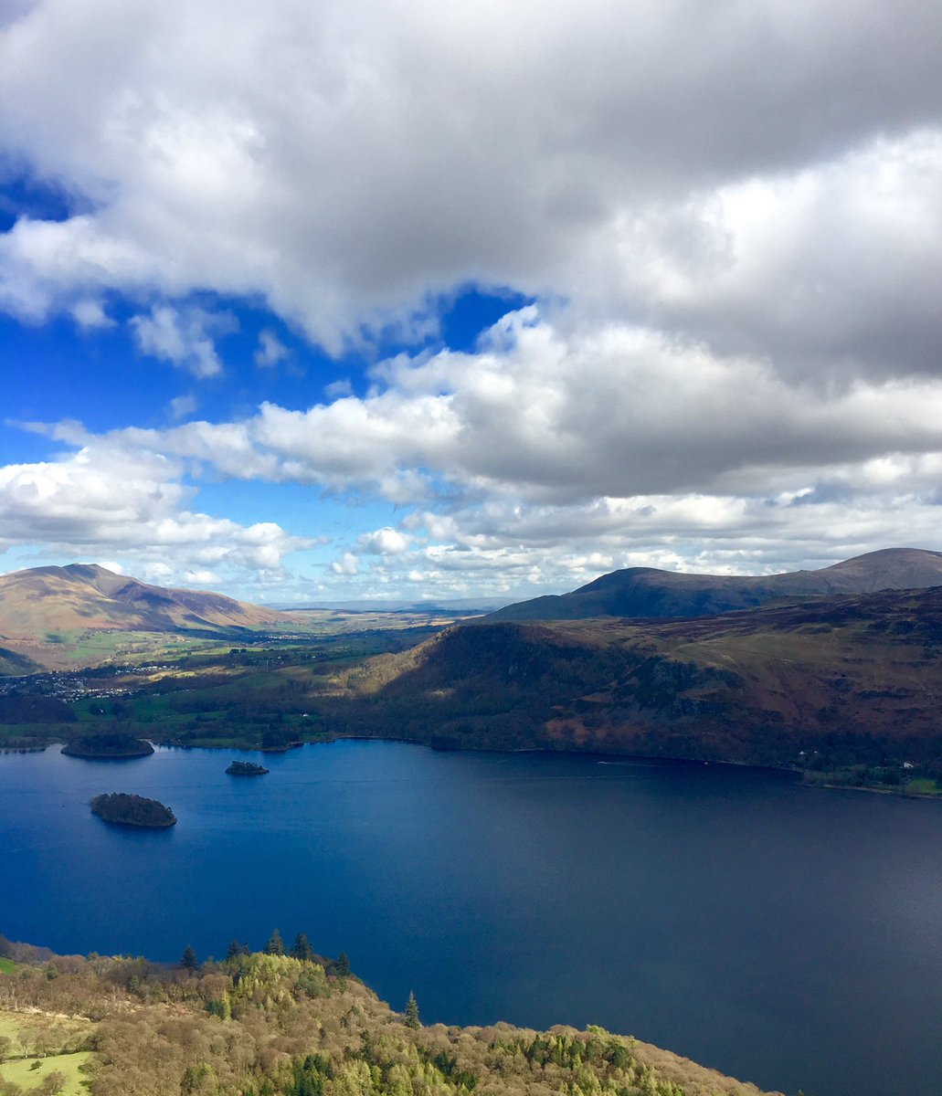 View from Cat Bells, English Lake District, today... beautiful #cloud cover! <a href="/StormHour/">#StormHour</a> #photography #clouds #LakeDistrict
