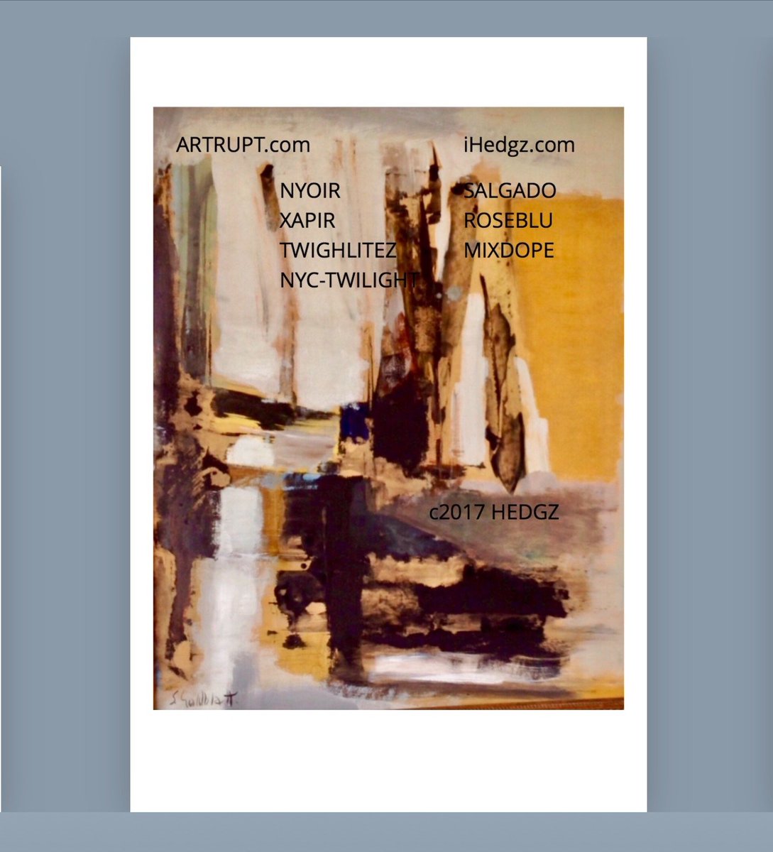 ihedgz's tweet photo. ARTRUPT Fine Art Stream 6 NEW App$ https://t.co/Kicnrgso5c FREE sample NYOIR No credit card NYC-TWILIGHT next JOIN SUBMIT UPLOAD Artist TIP$ https://t.co/BmfjY3VlmR