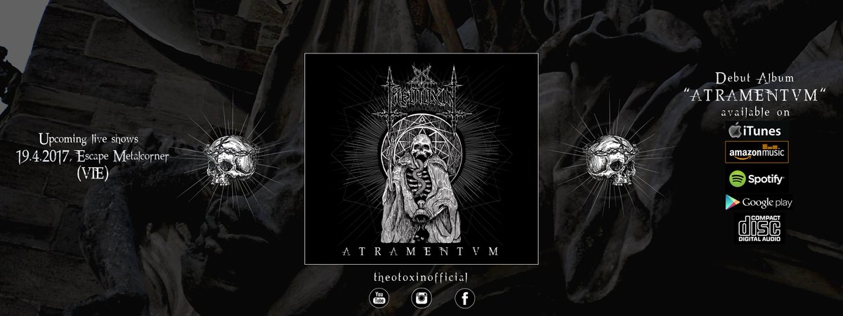 Freack666's tweet image. Theotoxin debut album ATRAMENTVM now available in digital stores worldwide #blackmetal #deathmetal #blastbeat #itunes #Spotify #amazonmusic