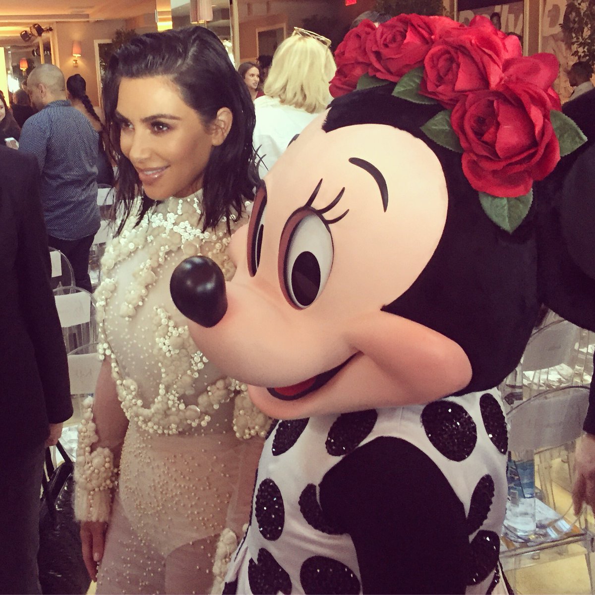 NicolePajer's tweet photo. Looks like you have some competition @kanyewest @KimKardashian @itsaminnie #kimkardashian #minniemouse #thedailyfrontrow #fashion https://t.co/lulPkMryhw