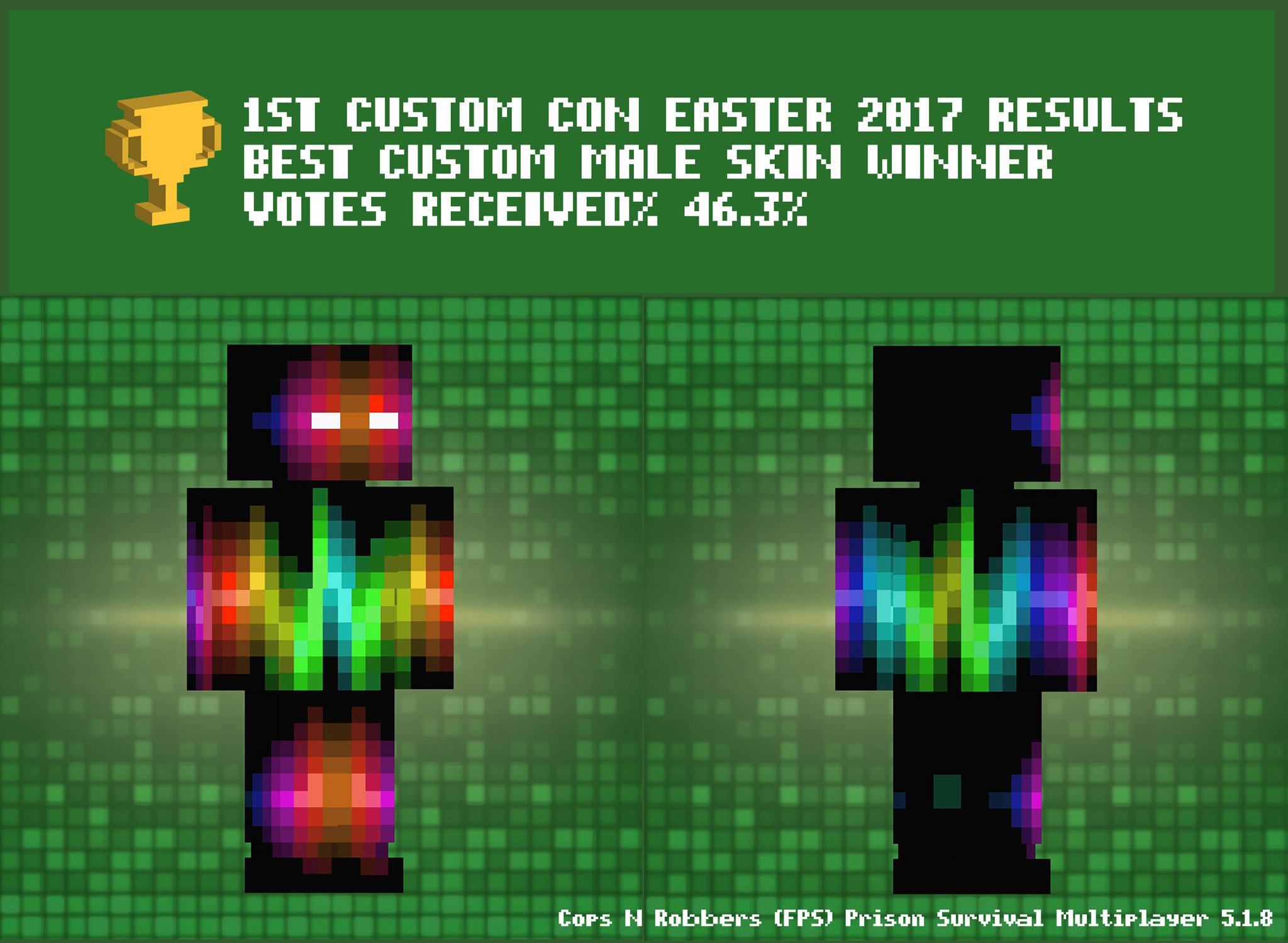 Cops N Robbers Fps 1stcustomcon Final Results For Best Custom Male Skin Category Big Thank You To Everyone S Support For The Event Congratulations Winners T Co Enxey2fuzw Twitter