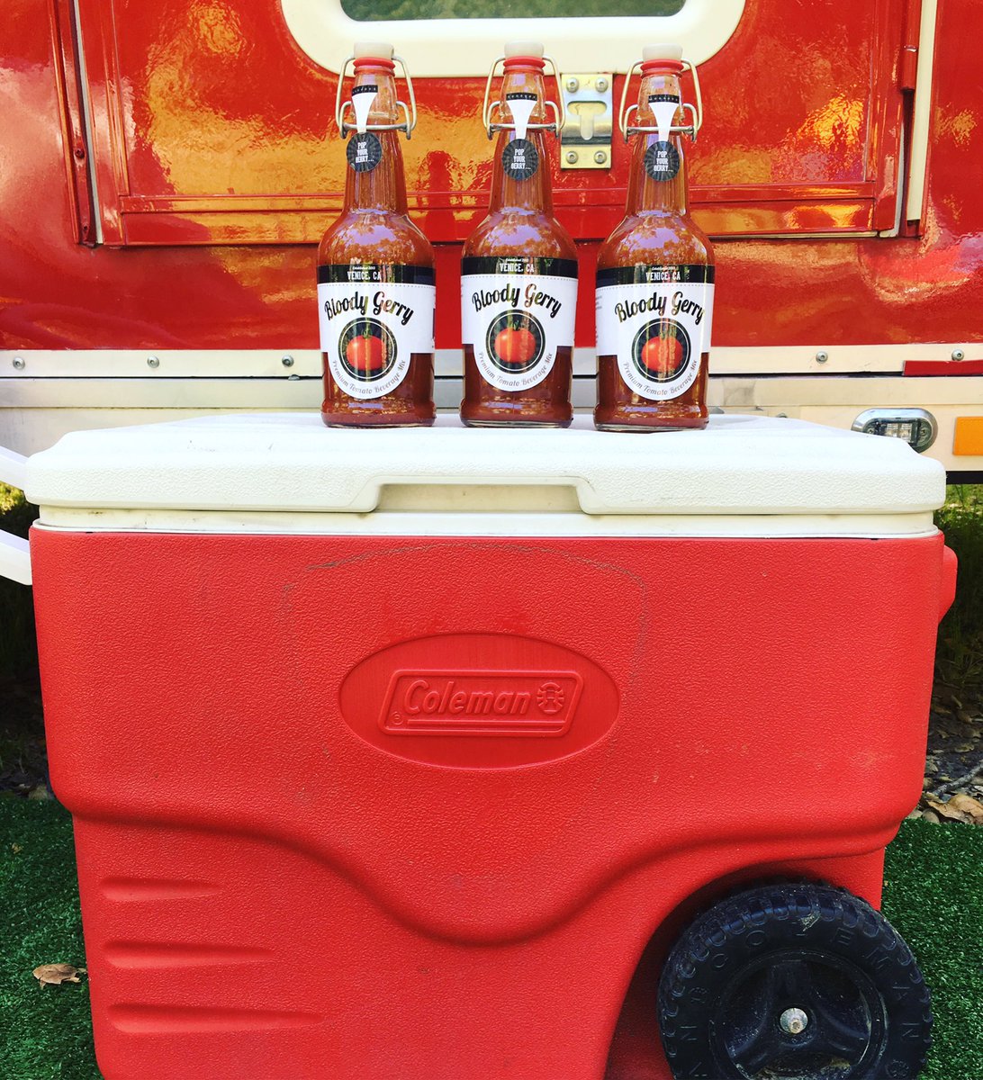 Glamping with Bloody Gerry! #cheers #sundayfunday #bloodymary #bloodygerry #michelada #bloodymarys #sundaybrunch #brunching #brunchlife