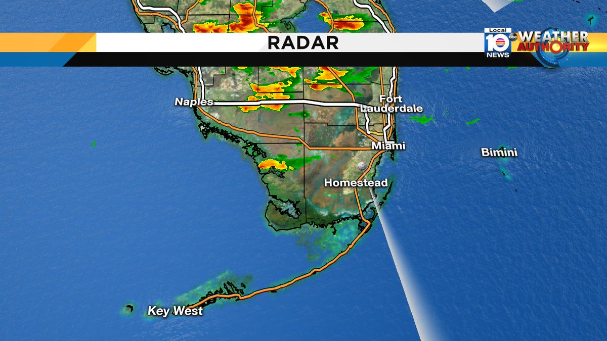 Showers and storms near the lake tonight with mostly cloudy skies over Dade, Broward and the FL Keys @TrentAricTV https://t.co/gGUN9x9Zwa
