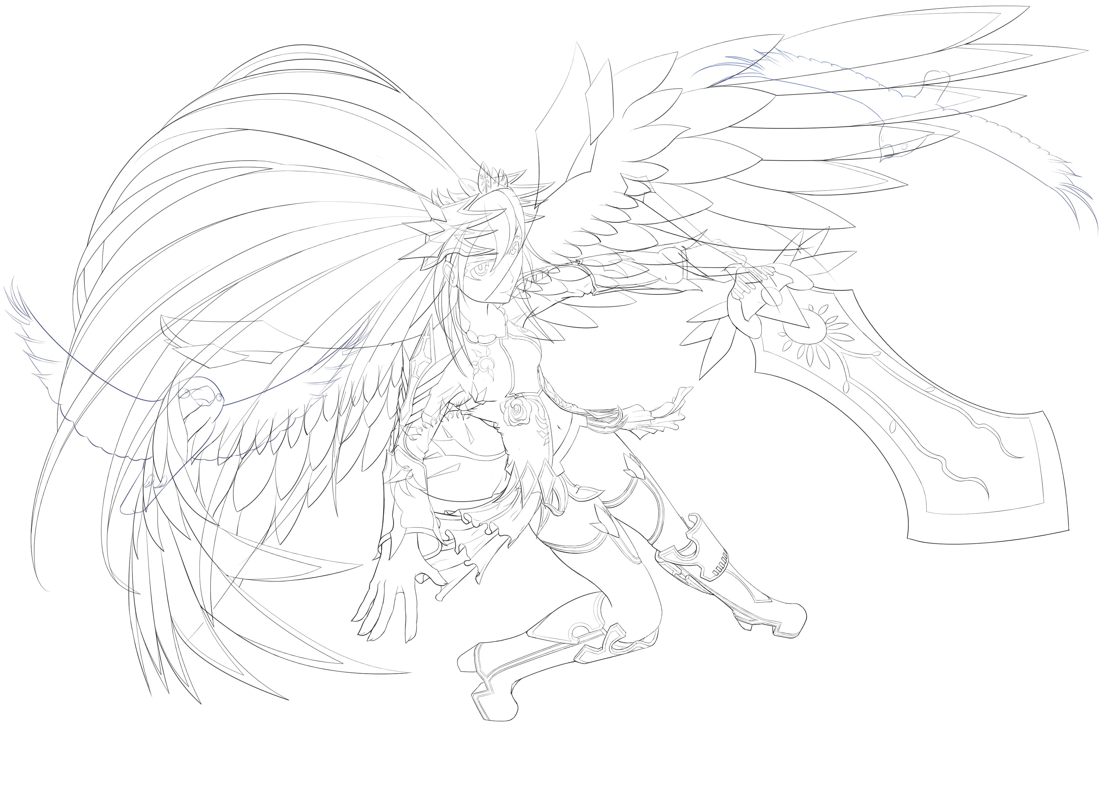 オダジマリョウスケ Twitterissa ソシャゲ風イラストの練習イラスト完成しました パズドラ風の塗りにしました モチーフはお姫様と天使と幸せの青い鳥で まだ若く活動的なお姫様です ミスを発見したの投稿しなおさせていただきます Rtといいね押してくれた方々