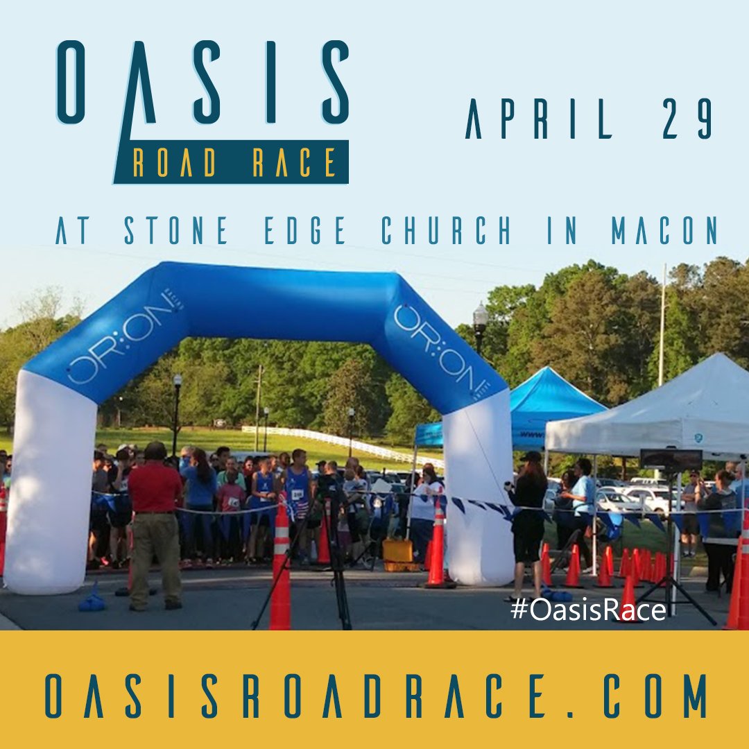 OasisRace's tweet photo. Oasis Road Race is almost here! April 29th @StoneEdgeChurch - Be sure to register at https://t.co/14MoJ6icTD #oasisrace https://t.co/NIOh11NrOK