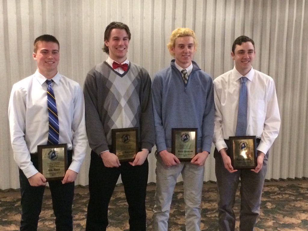halvorsen_paul's tweet photo. @Cheverus High School @CheverusHockey Boys Hockey All-State recipients. Halvorsen, Hatch, McSorley, Giancotti. https://t.co/7dHCHny0pY