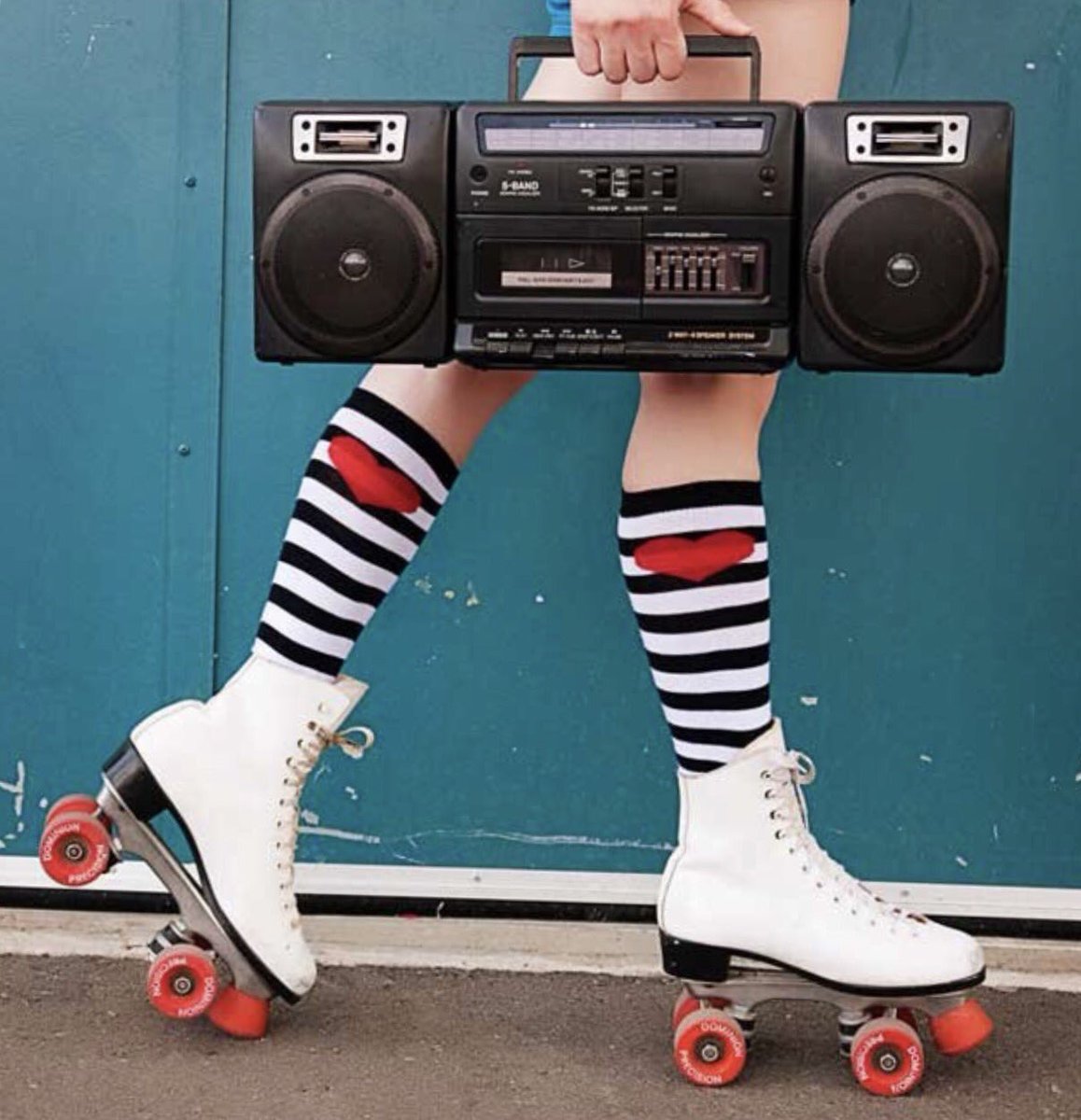 DawnieOfficial's tweet photo. #HeyRememberWhen we were so cool and hip with these.. #80s #rollerboots #ghettoblaster @Hash_off https://t.co/L5GtUOCbW9
