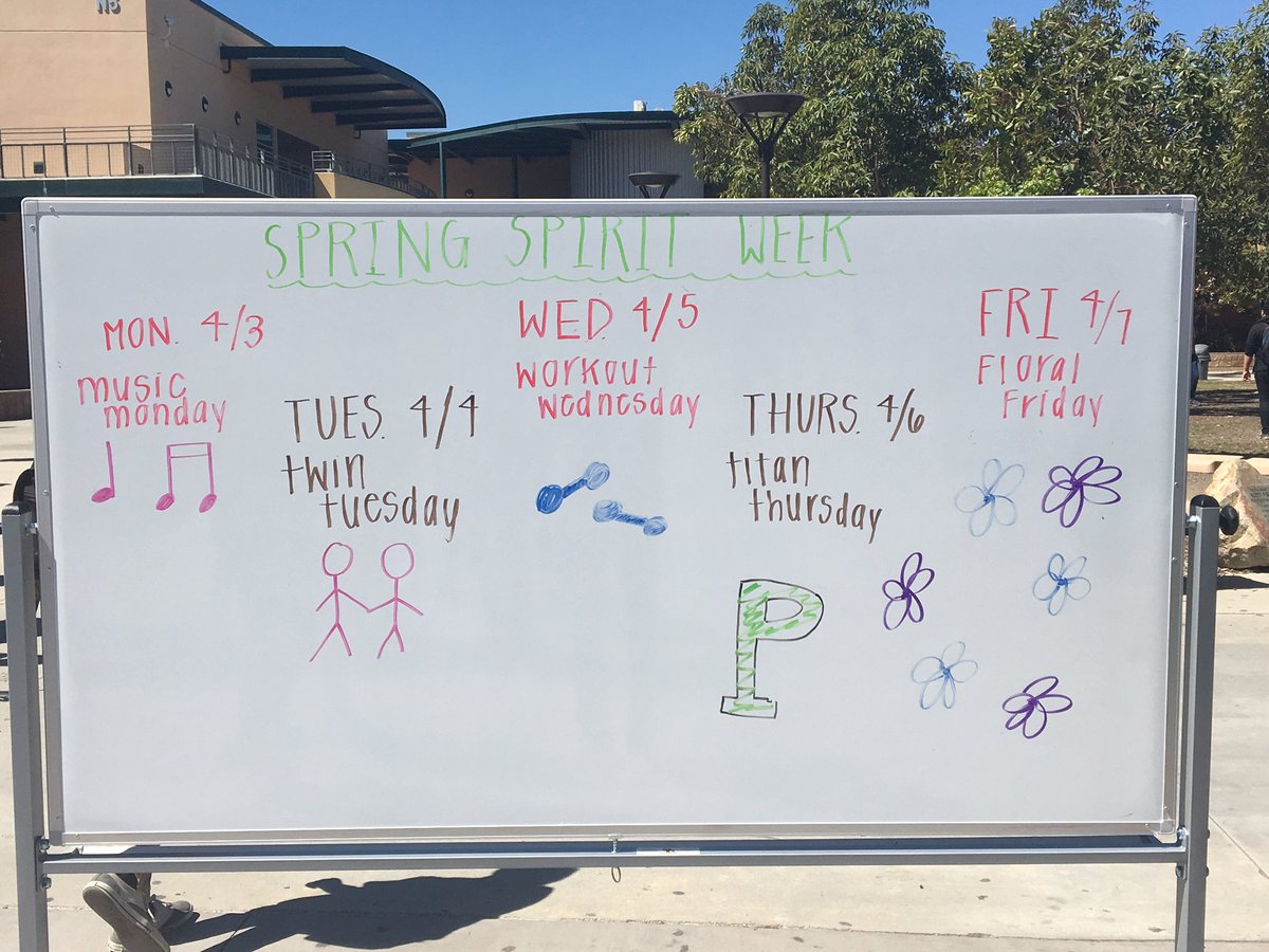 PowayHighTitans's tweet photo. 💐Spring Spirit Week is here!😁 https://t.co/Ovq5K0S5h0