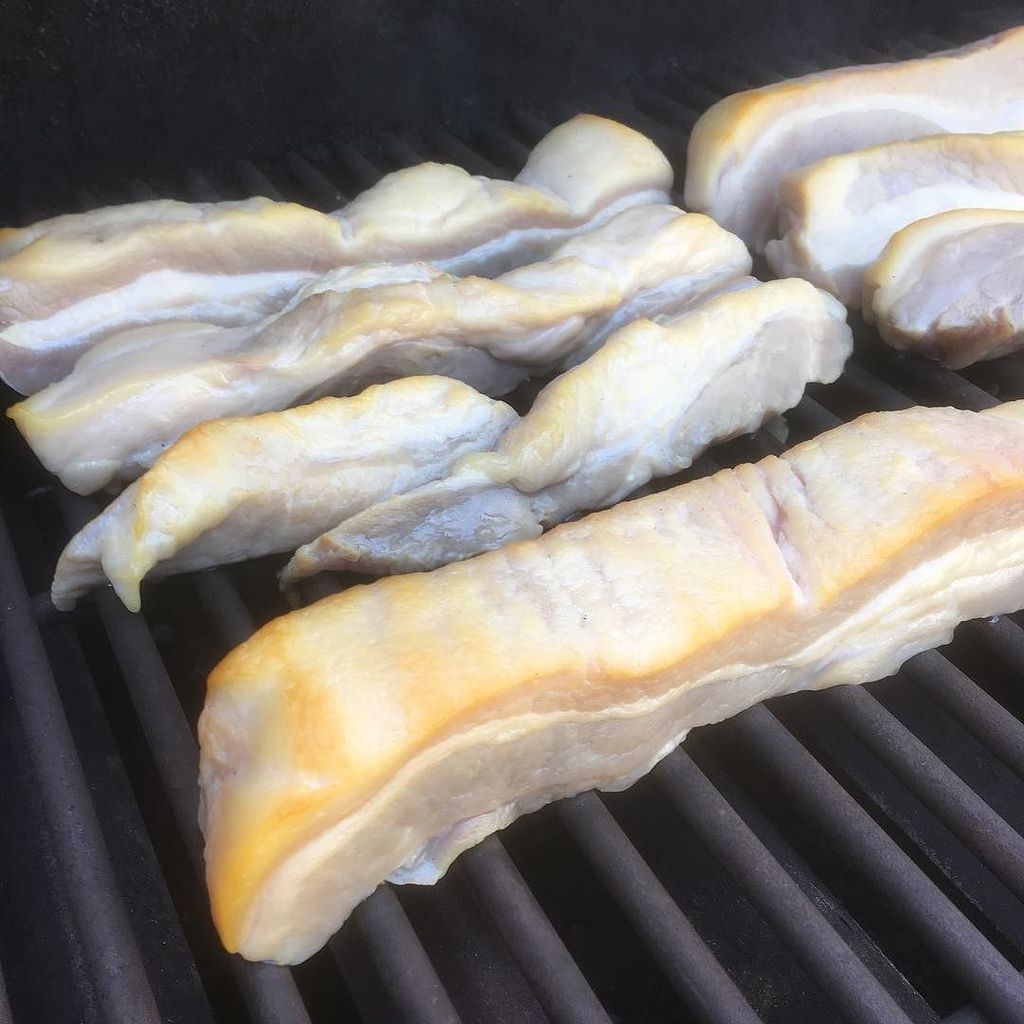 EdumacationAndy's tweet photo. Ask me what I'm smoking? The answer is brined pork belly. #aweekinthemaking I would have shown my homemade black b… https://t.co/FxgZkTKekd https://t.co/PQzWSKqiFG