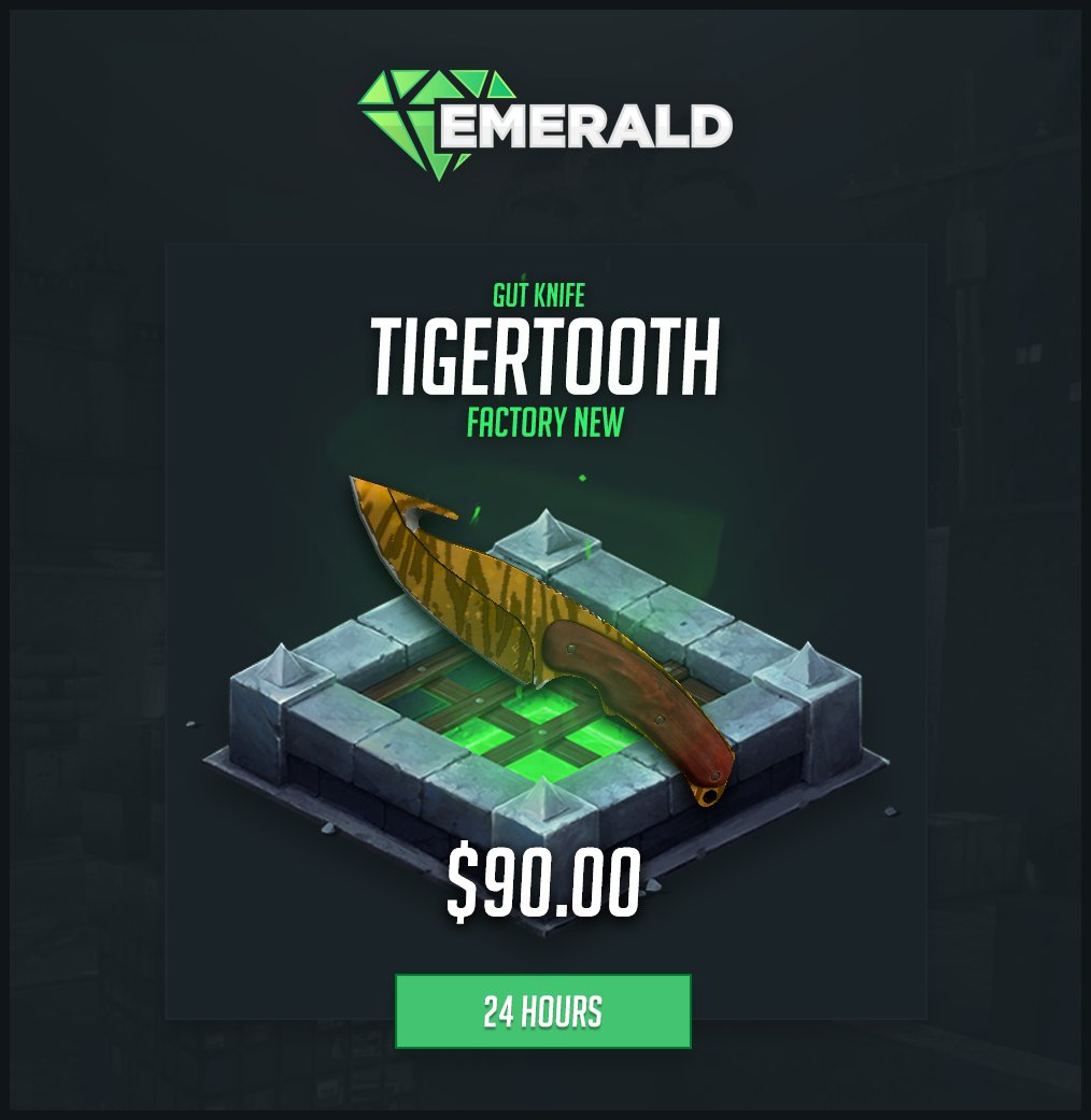 EmeraldsGG's tweet photo. 💛 Gut Knife | Tiger Tooth (FN)

* RT + Follow
* MUST Tag 2 Friend's
* Enable Notifications
* Visit: emerald.gg

Winner picked in 24 hours https://t.co/V6Ea7bmQ4R