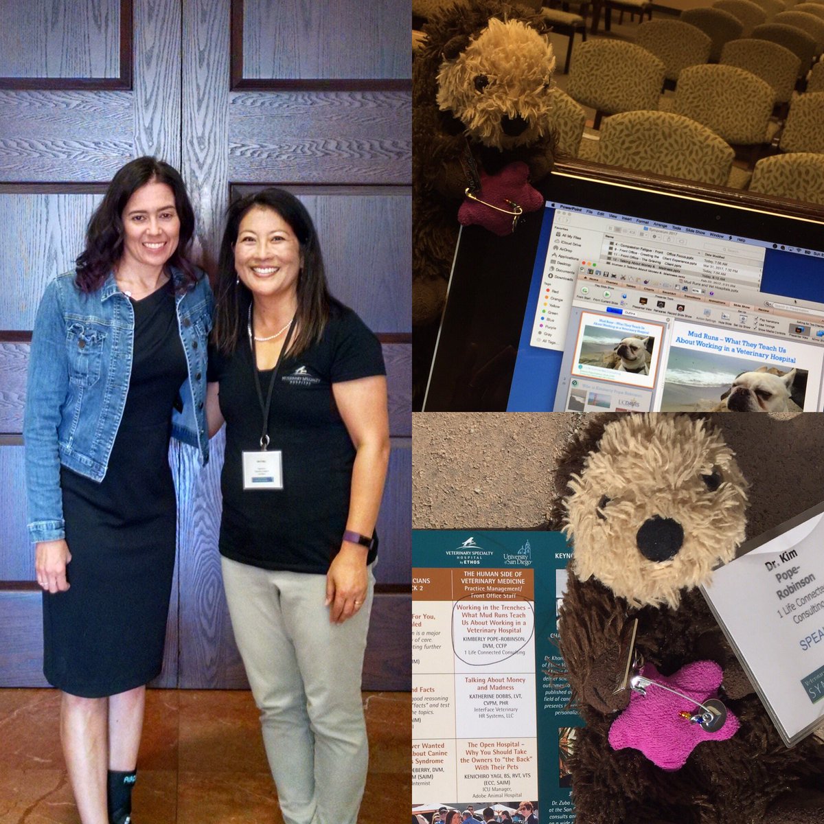 1Lifecc's tweet image. Oscar enjoyed sharing "What mud runs teach us about vet hospitals" in San Diego this morning. #1lifecc #pledgewellness #fillingmyballoons