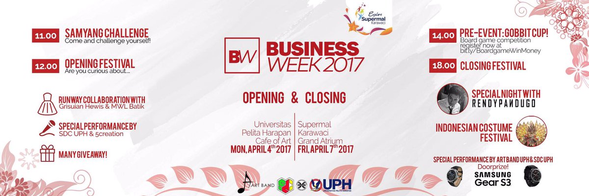 Make sure to join the hype of BW 2017 by joining our Opening &amp; Closing Ceremony!