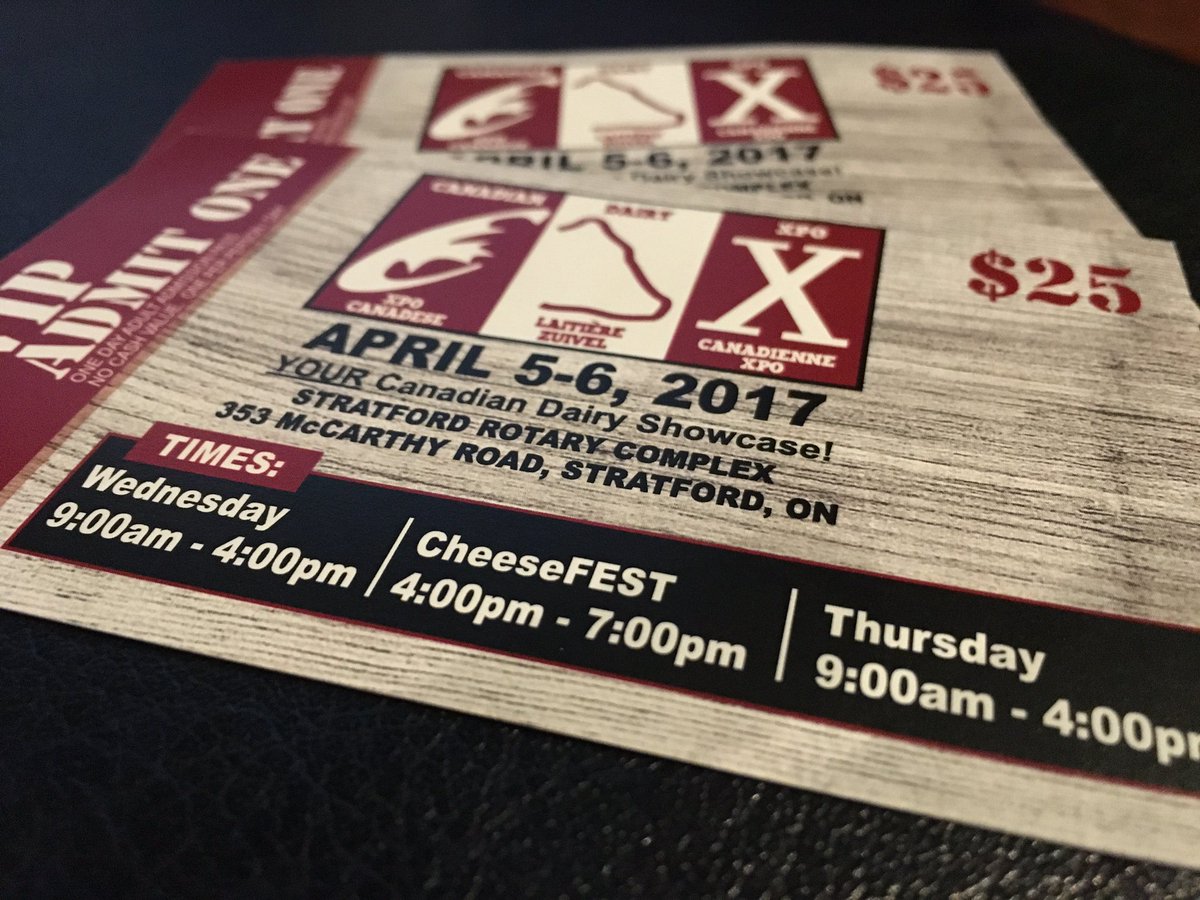 We're drawing off a pair of passes to @CDX2017! RT for your chance to win. Draw closes at 5:00pm tomorrow (Mon April 3rd) #OntAg #TeamDairy