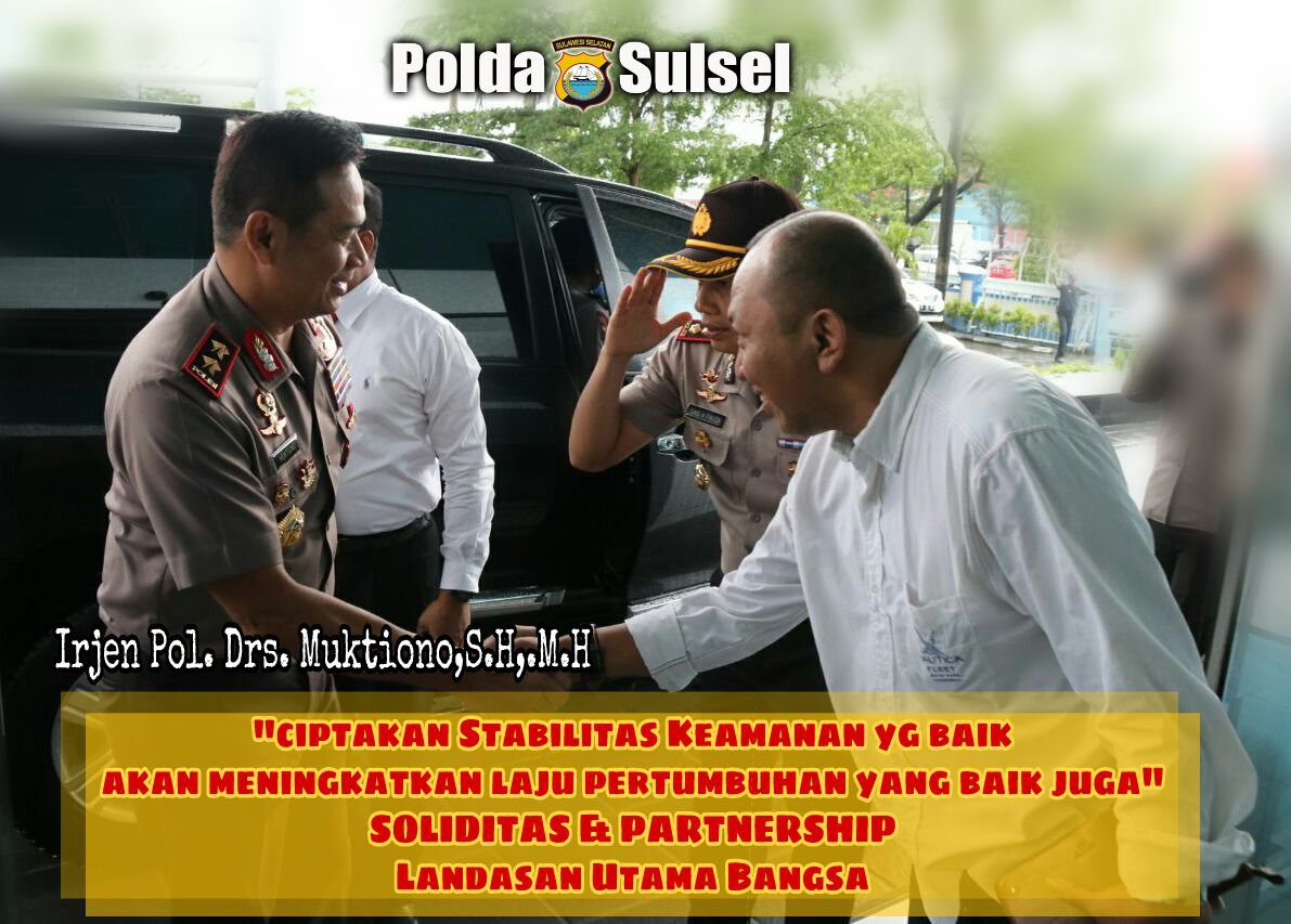 Kapolda Sulsel Irjen Pol. Drs Muktiono SH, MH. Berikan pengarahan kepada seluruh direksi dan staf PT. Pelindo IV (Persero). Senin (3/4/2017