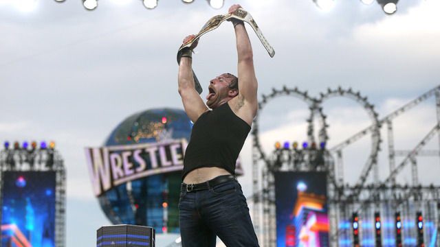 DailyAmbrollins's tweet photo. #Wrestlemania digitals: Dean could defend his title in the match against Baron Corbin. #DeanAmbrose https://t.co/nIIB6B5Kcw