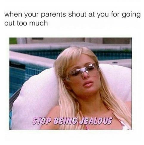 PackBlazers's tweet photo. I realize my parents struggled hard so I can have a good life but they totally need to stop hating on my shine #lol #haha #parishilton https://t.co/6OAnIDbTAN